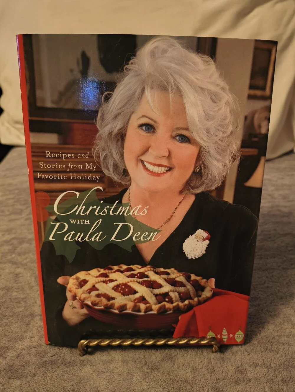 Christmas with Paula Deen Holiday Cookbook - White & Red Cover Signed Copy